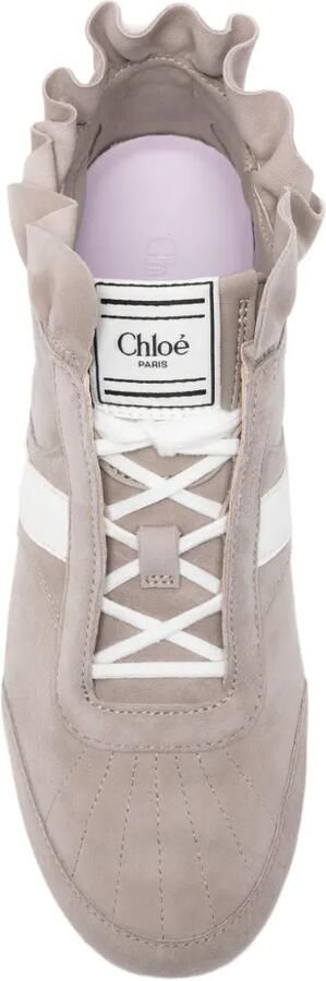 Chloé Kick sneakers met ruches Grijs - Foto 4