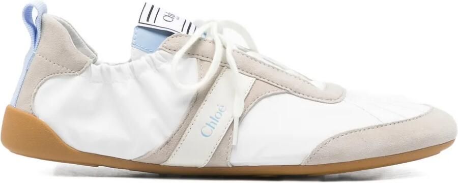 Chloé Kick sneakers met suède vlak Wit