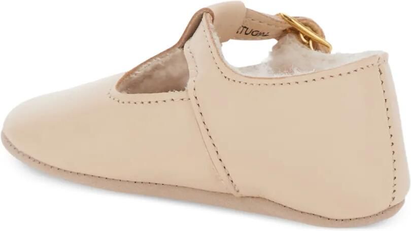 Chloé Kids Ballerina's met T-bandje en borduurwerk Beige - Foto 3