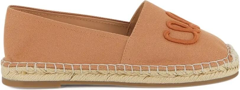 Chloé Kids Espadrilles met geborduurd logo Beige