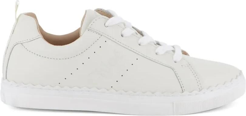Chloé Kids Geperforeerde sneakers Wit
