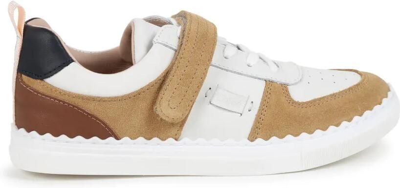 Chloé Kids Lauren leren sneakers Wit - Foto 2