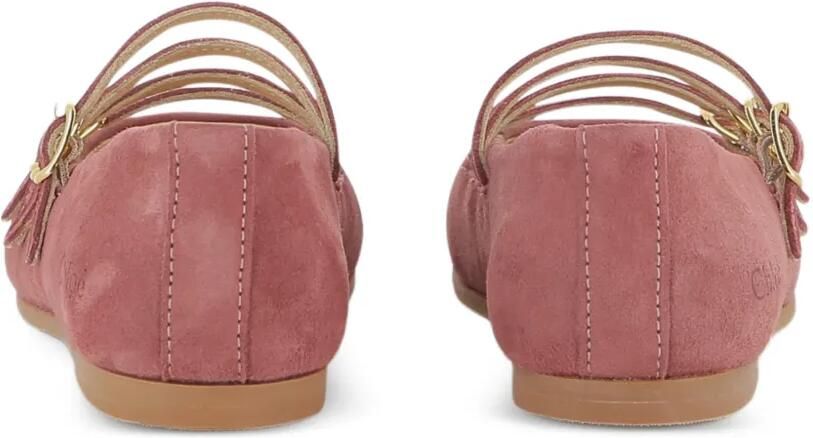 Chloé Kids Leren ballerina's met gespsluiting Roze - Foto 3