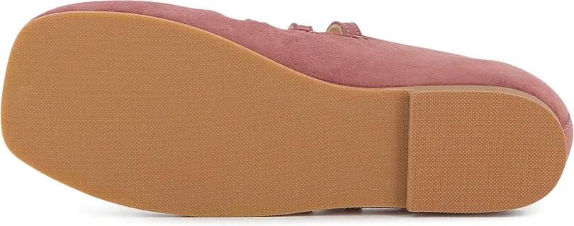 Chloé Kids Leren ballerina's met gespsluiting Roze - Foto 4