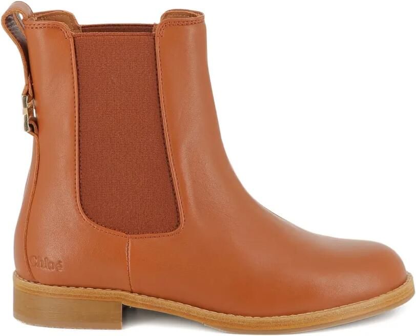 Chloé Kids Leren Chelsea laarzen Bruin