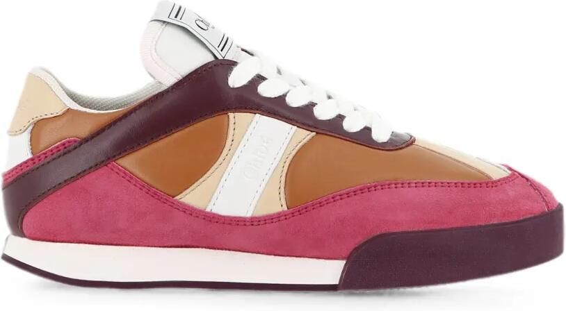 Chloé Kids Leren sneakers met vlakken Bruin - Foto 4