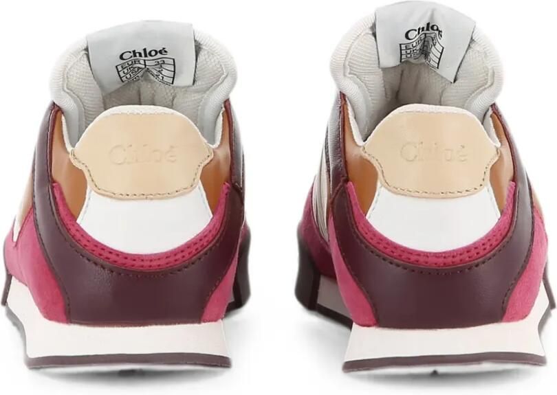 Chloé Kids Leren sneakers met vlakken Bruin - Foto 3