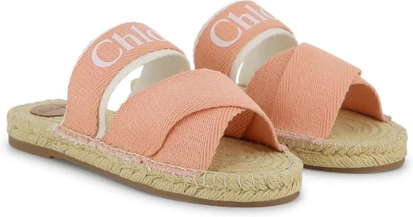 Chloé Kids Sandalen met gekruiste bandjes Roze