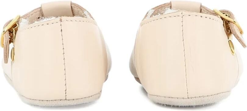 Chloé Kids Slippers met geborduurde gesp Beige - Foto 2
