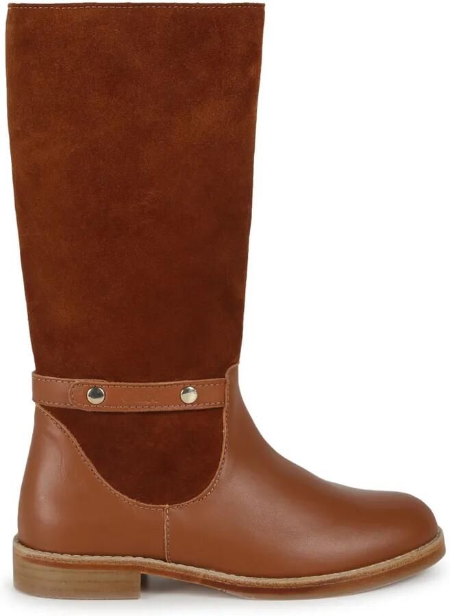 Chloé Kids Suède knielaarzen Bruin