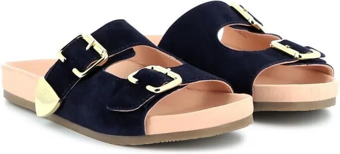 Chloé Kids Suède slippers Blauw