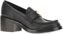 Chloé Leren loafers met blokhak Zwart