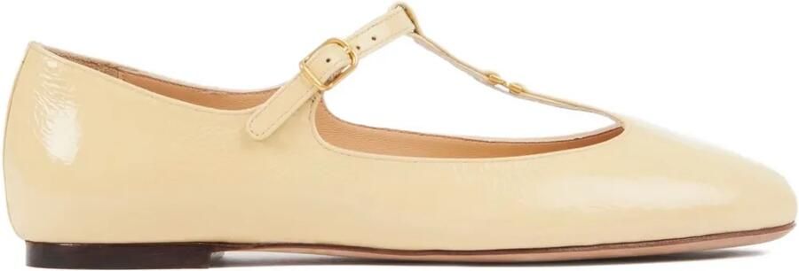 Chloé Leren ballerina's Beige