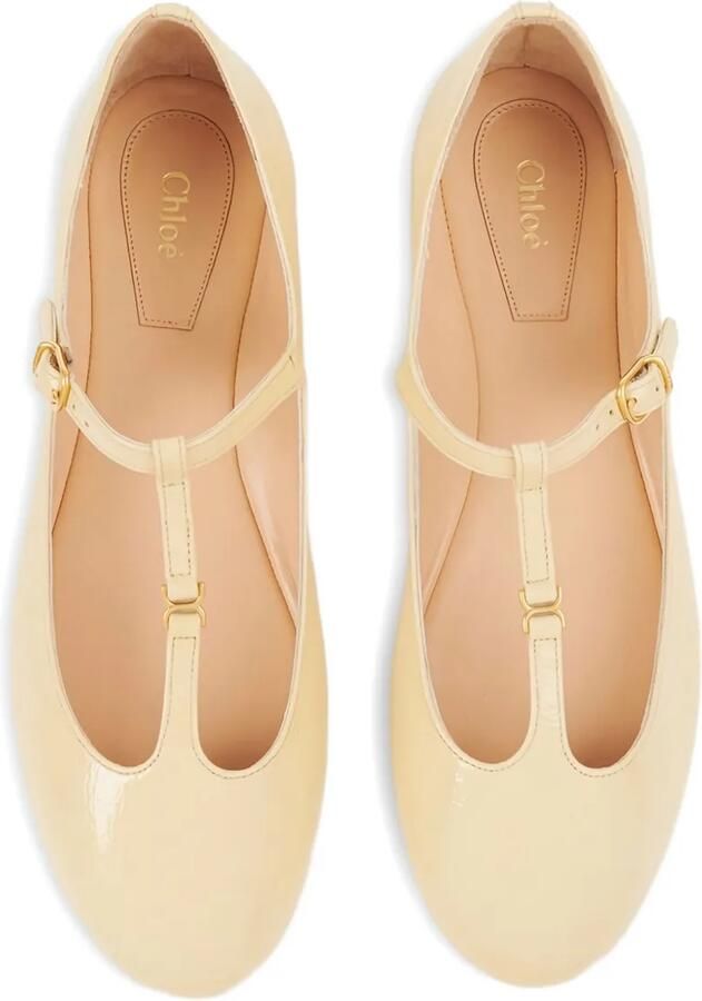 Chloé Leren ballerina's Beige - Foto 2