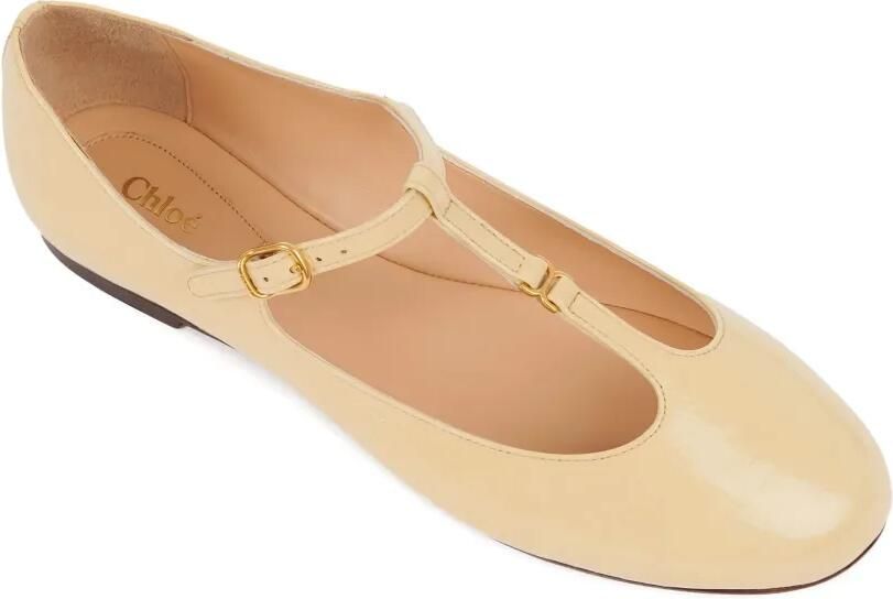Chloé Leren ballerina's Beige - Foto 3