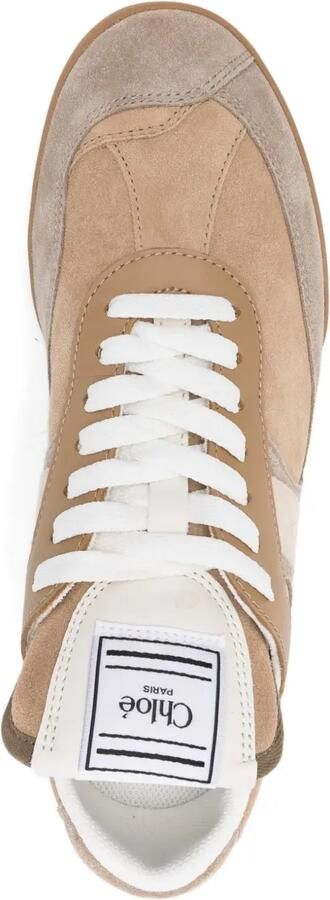 Chloé Leren low-top sneakers Beige - Foto 4