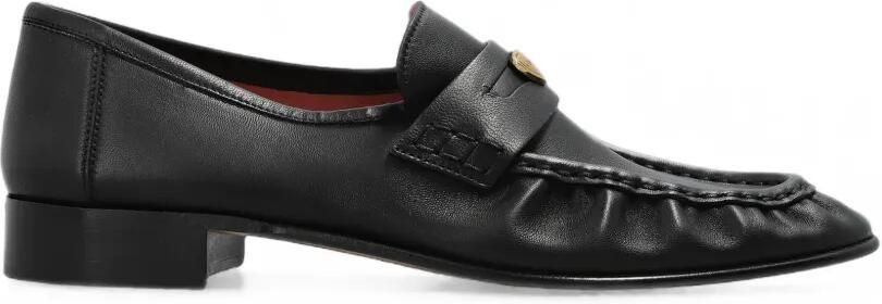 Chloé Letti leren loafers met hartpatroon Zwart