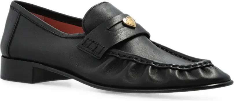 Chloé Letti leren loafers met hartpatroon Zwart - Foto 3