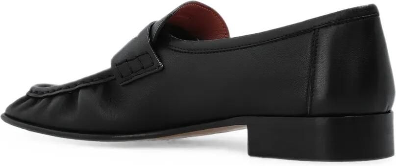 Chloé Letti leren loafers met hartpatroon Zwart - Foto 4