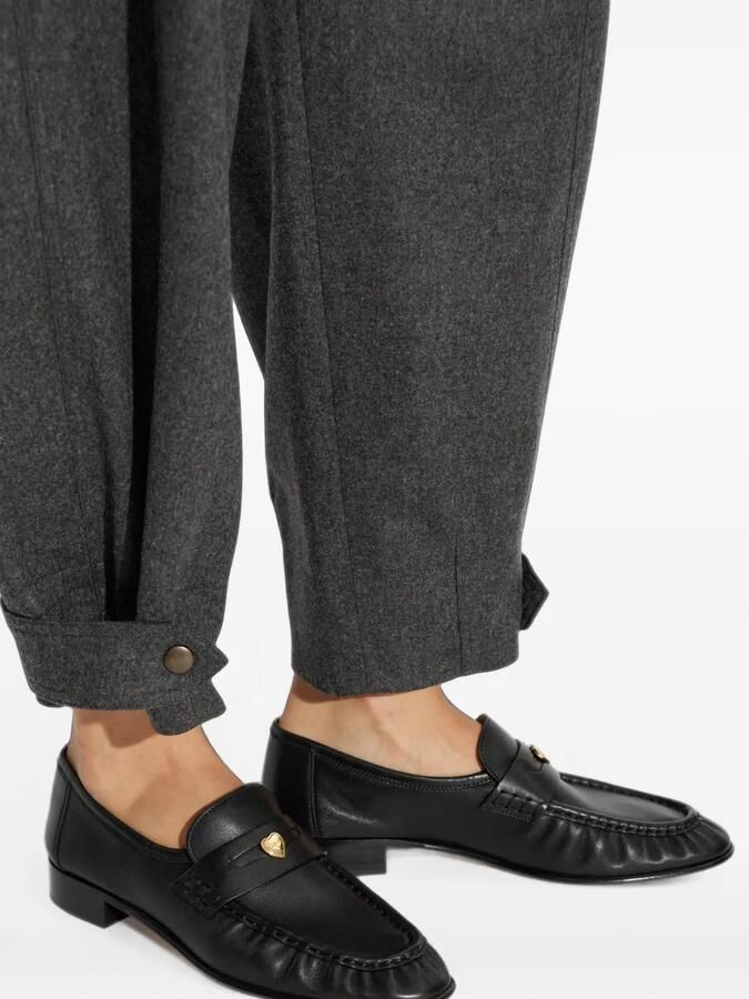 Chloé Letti leren loafers met hartpatroon Zwart - Foto 2