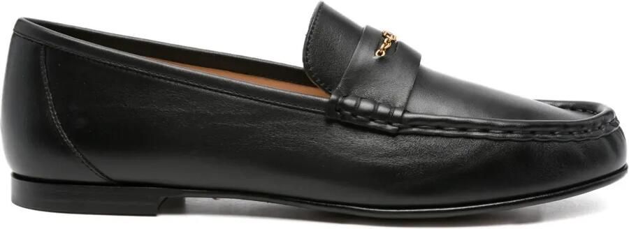 Chloé Loafers met logoplakkaat Zwart