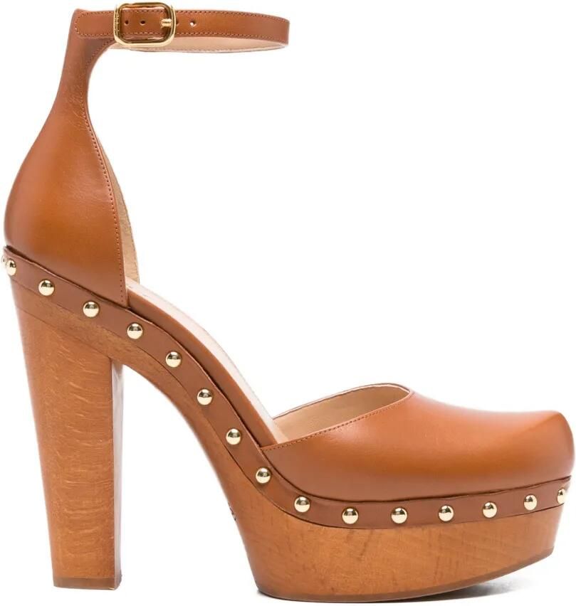 Chloé Lola pumps met studs en hak Bruin