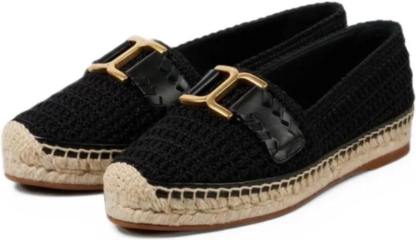 Chloé Marcie crochet espadrilles Zwart - Foto 3