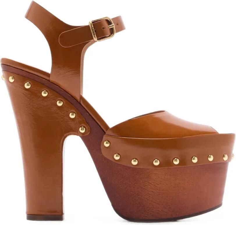 Chloé Meret sandalen met plateau Bruin