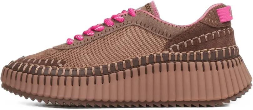 Chloé Sneakers met plateauzool en stiksels Bruin