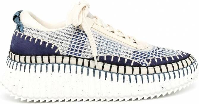 Chloé Nama mesh sneakers Wit