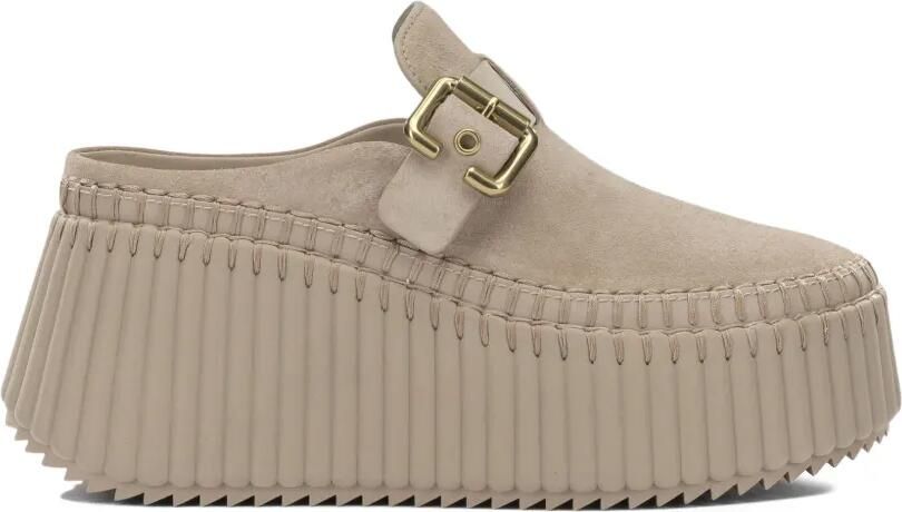 Chloé Nama muiltjes met plateauzool Beige