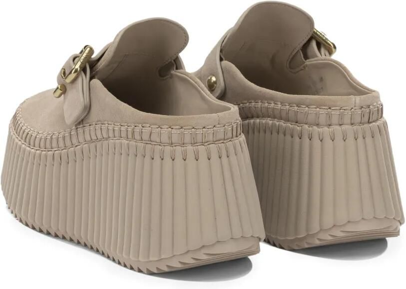Chloé Nama muiltjes met plateauzool Beige - Foto 3