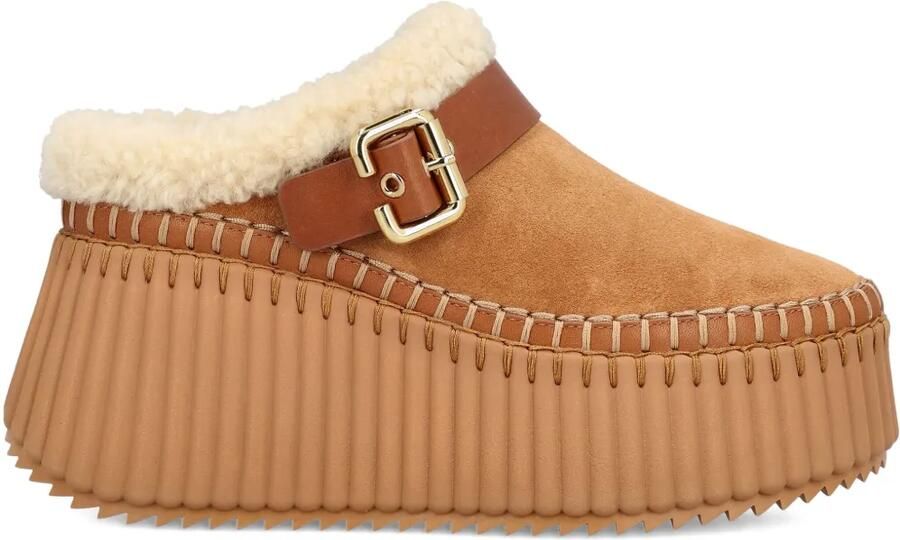 Chloé Nama sabot schoenen Bruin