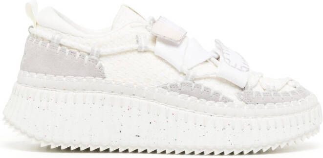 Chloé Nama sneakers met klittenband Wit