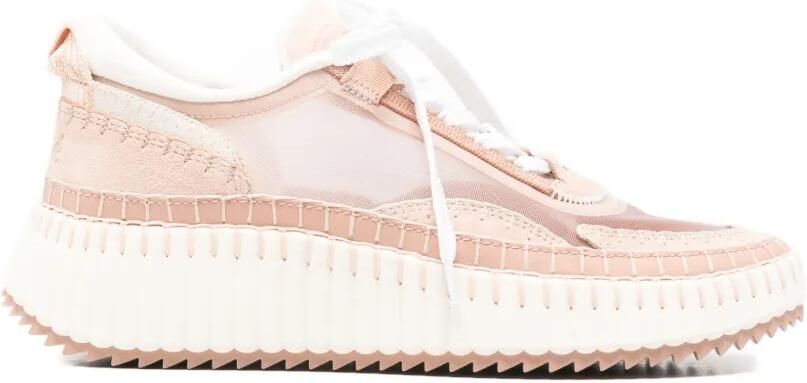 Chloé Nama sneakers met plateauzool Beige