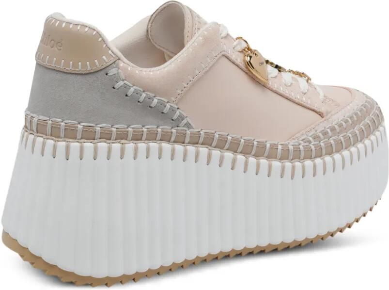 Chloé Nama sneakers met plateauzool Beige - Foto 2