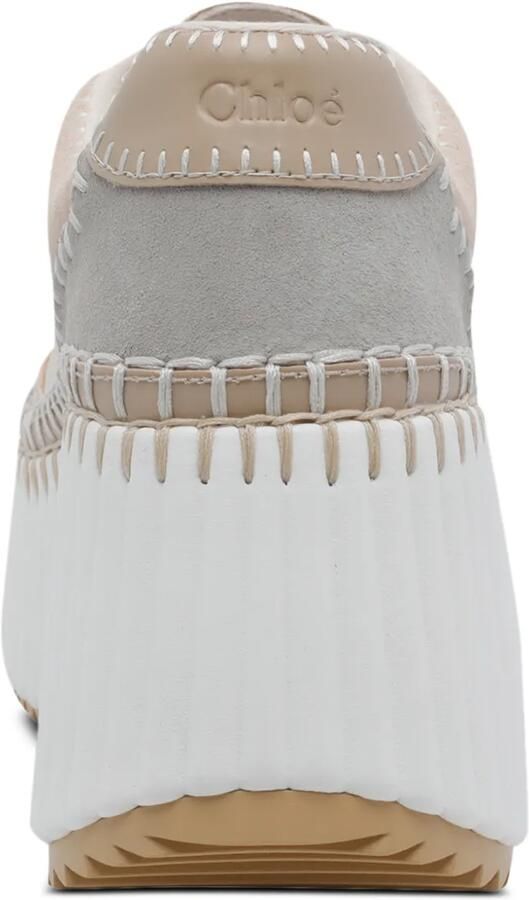 Chloé Nama sneakers met plateauzool Beige - Foto 3