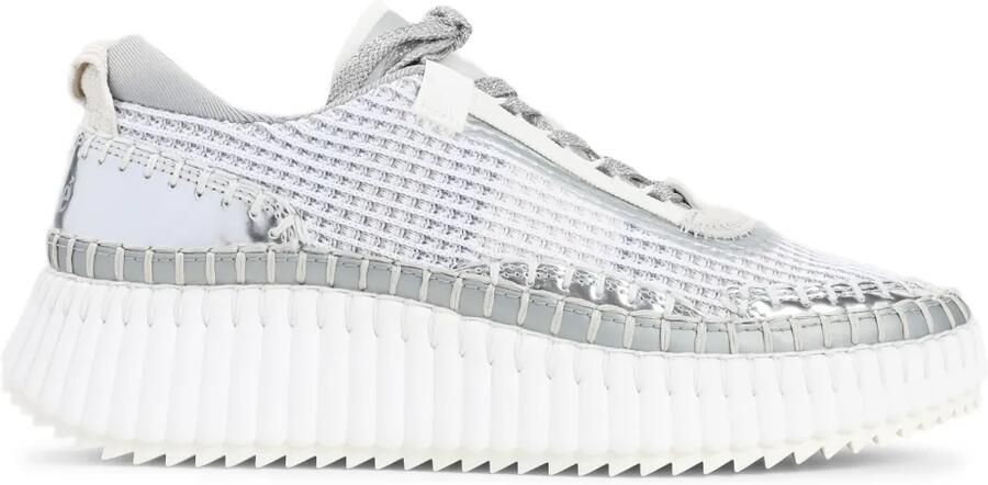 Chloé Nama sneakers met plateauzool Grijs - Foto 3