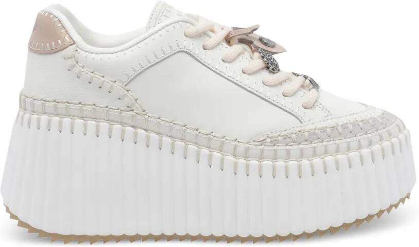 Chloé Nama sneakers met plateauzool Wit
