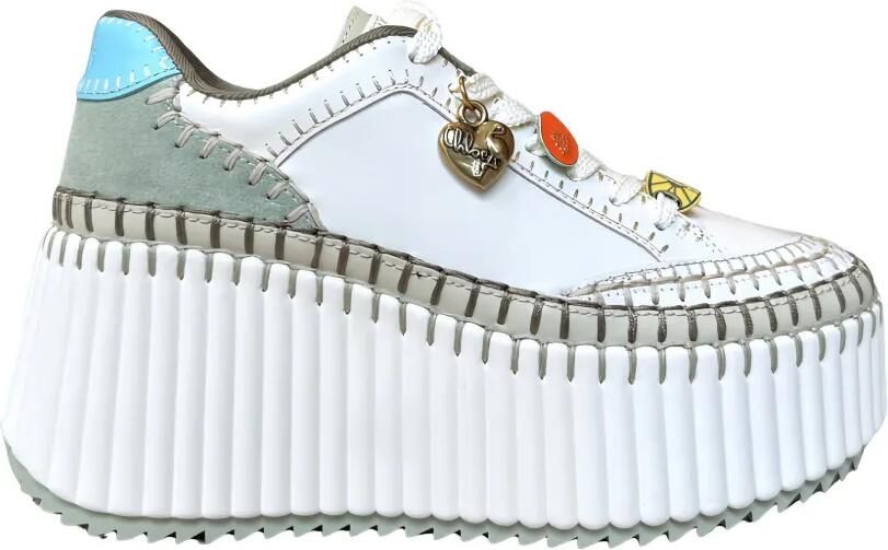 Chloé Nama sneakers met sleehak Wit