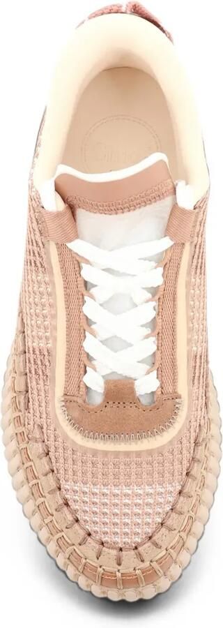Chloé Nama sneakers met stiksels Beige - Foto 4