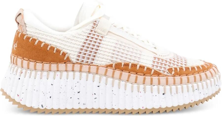 Chloé Nama sneakers met textuur zool Beige