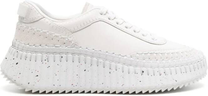 Chloé Nama sneakers met stikseldetail Wit