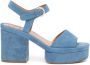 Chloé Odina suède sandalen Blauw - Thumbnail 1