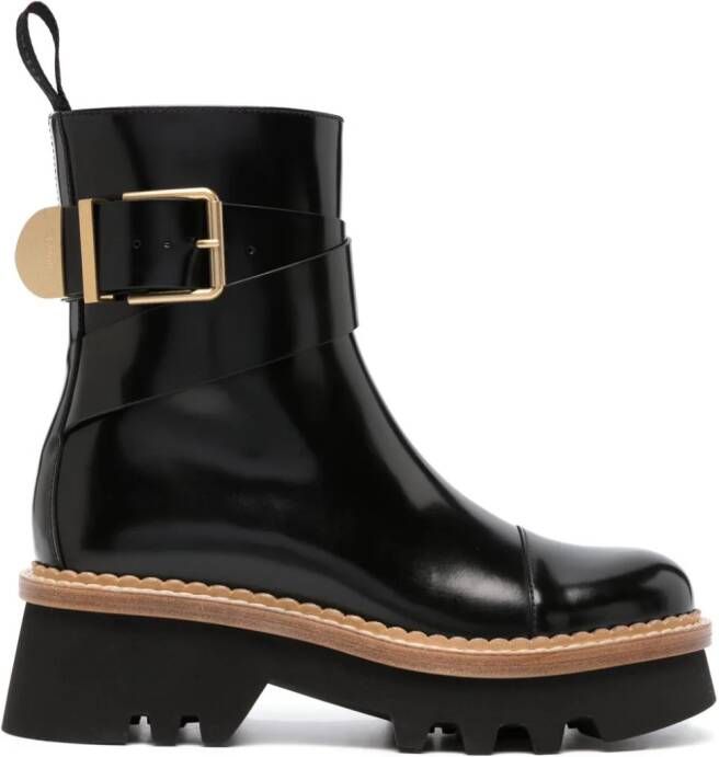 Chloé Owena enkellaarzen Zwart