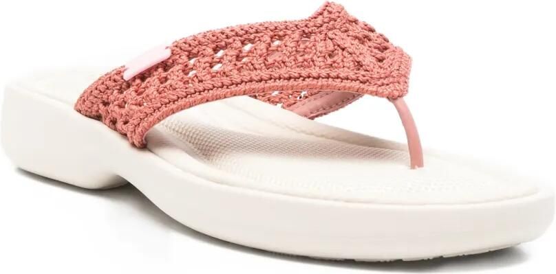 Chloé Poolette gehaakte slippers Roze