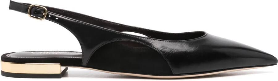 Chloé Saada leren ballerina's Zwart