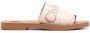 Chloé Sandalen met geborduurd logo Beige - Thumbnail 1