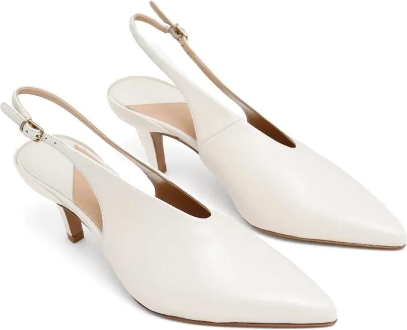 Chloé Slingback pumps met puntige neus Wit