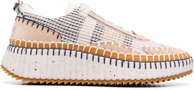 Chloé Sneakers met stiksels Beige